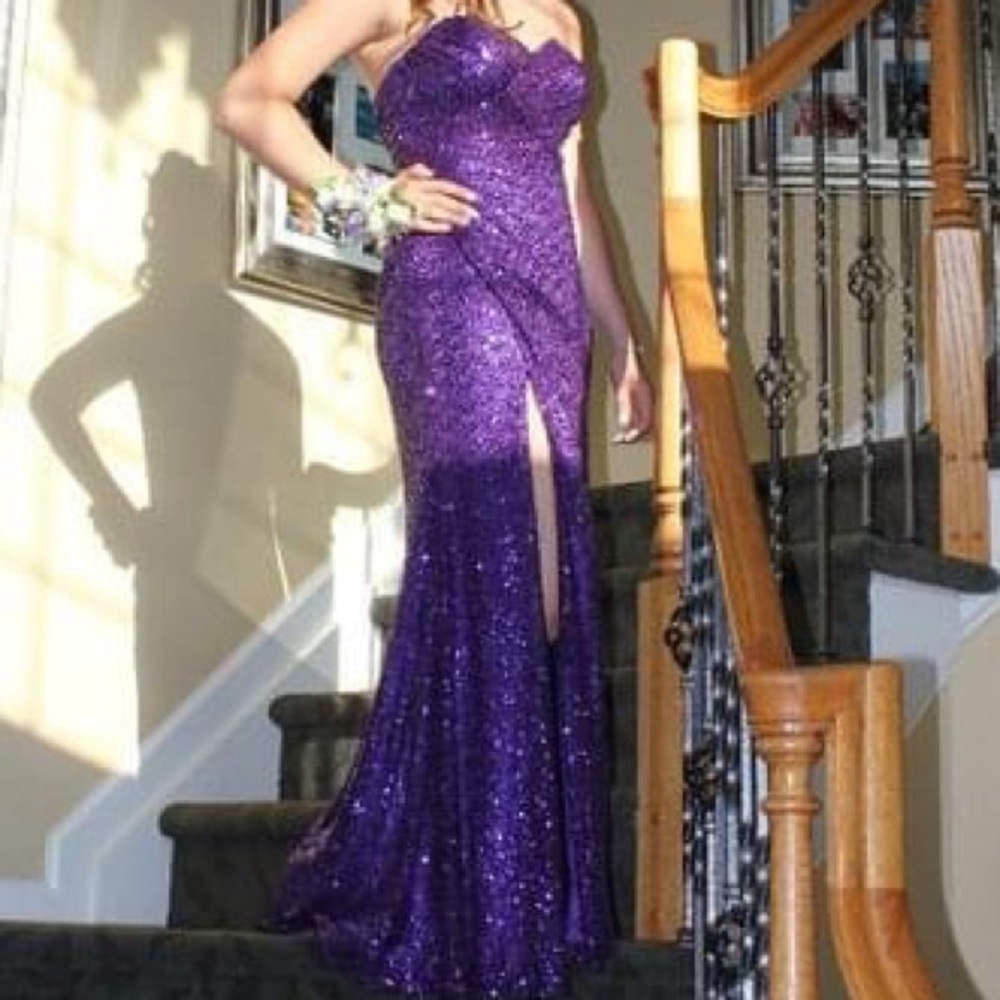 Purple Sequin Dress